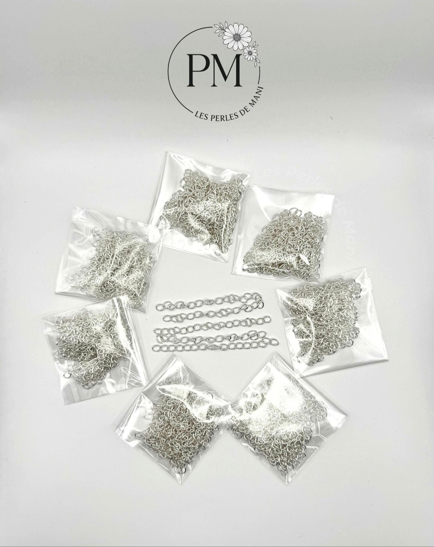 Lot de 20 Chaînettes Argent 50 à 70mm