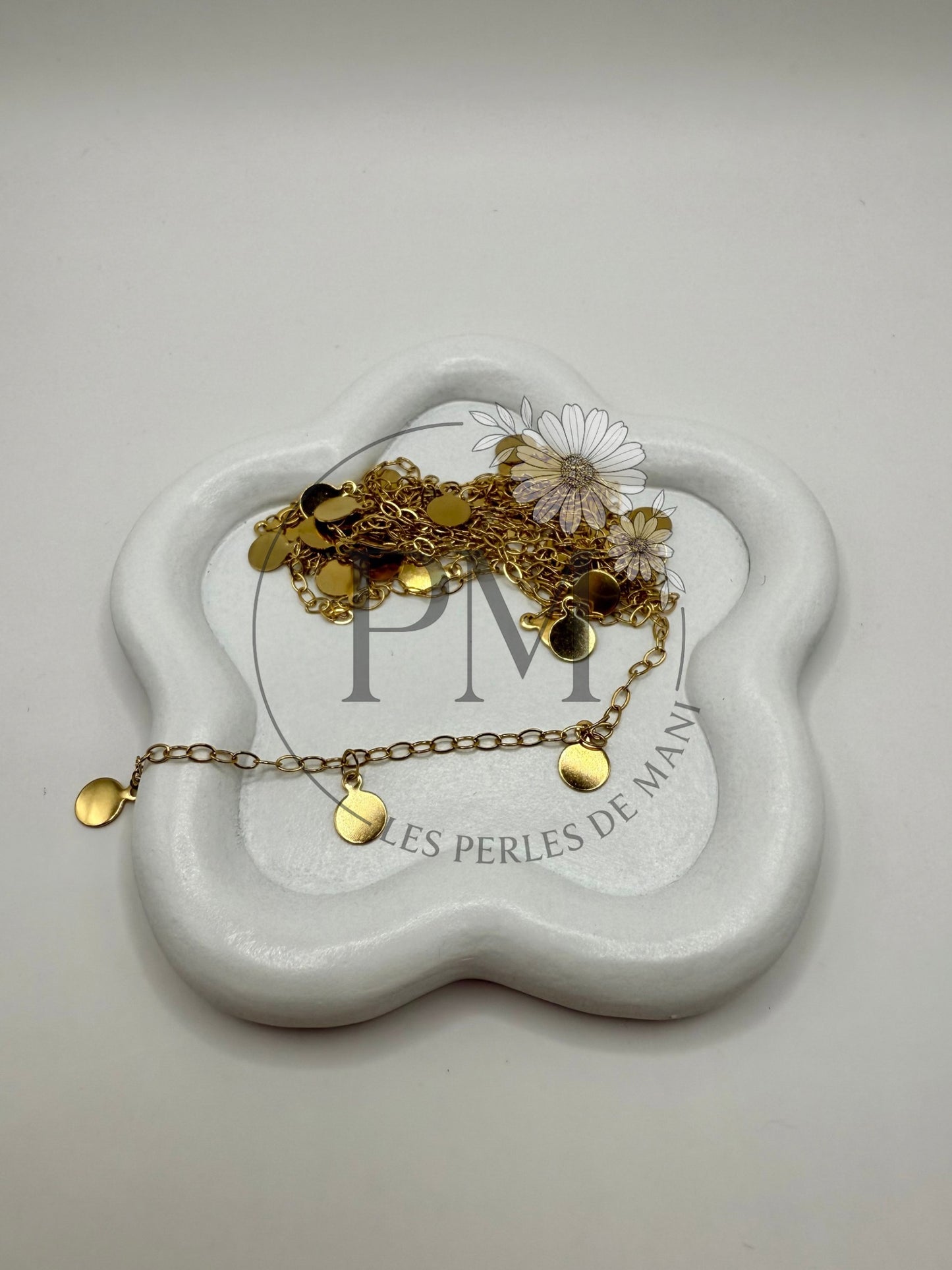 Chaîne Pendentif Rond 1m - Acier Inoxydable