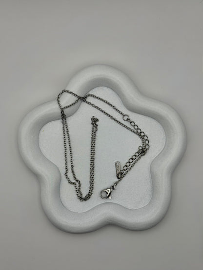 Chaine croisée - Acier Inoxydables - 40 cm + rallonge 5 cm